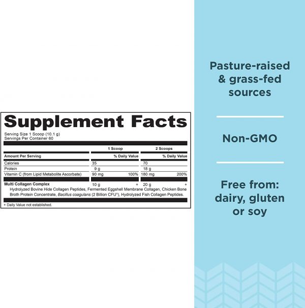 Supplement Facts - Collagen Powder Protein with Probiotics by Ancient Nutrition, Multi Collagen Protein